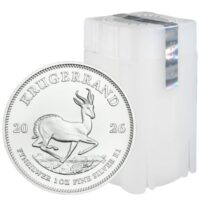 25 x One Ounce 2026 Silver Krugerrand in a Mint Tube